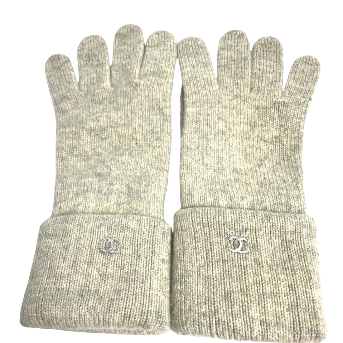 Chanel Beige Cashmere Gloves 