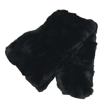 Chanel Black Fur Scarf 