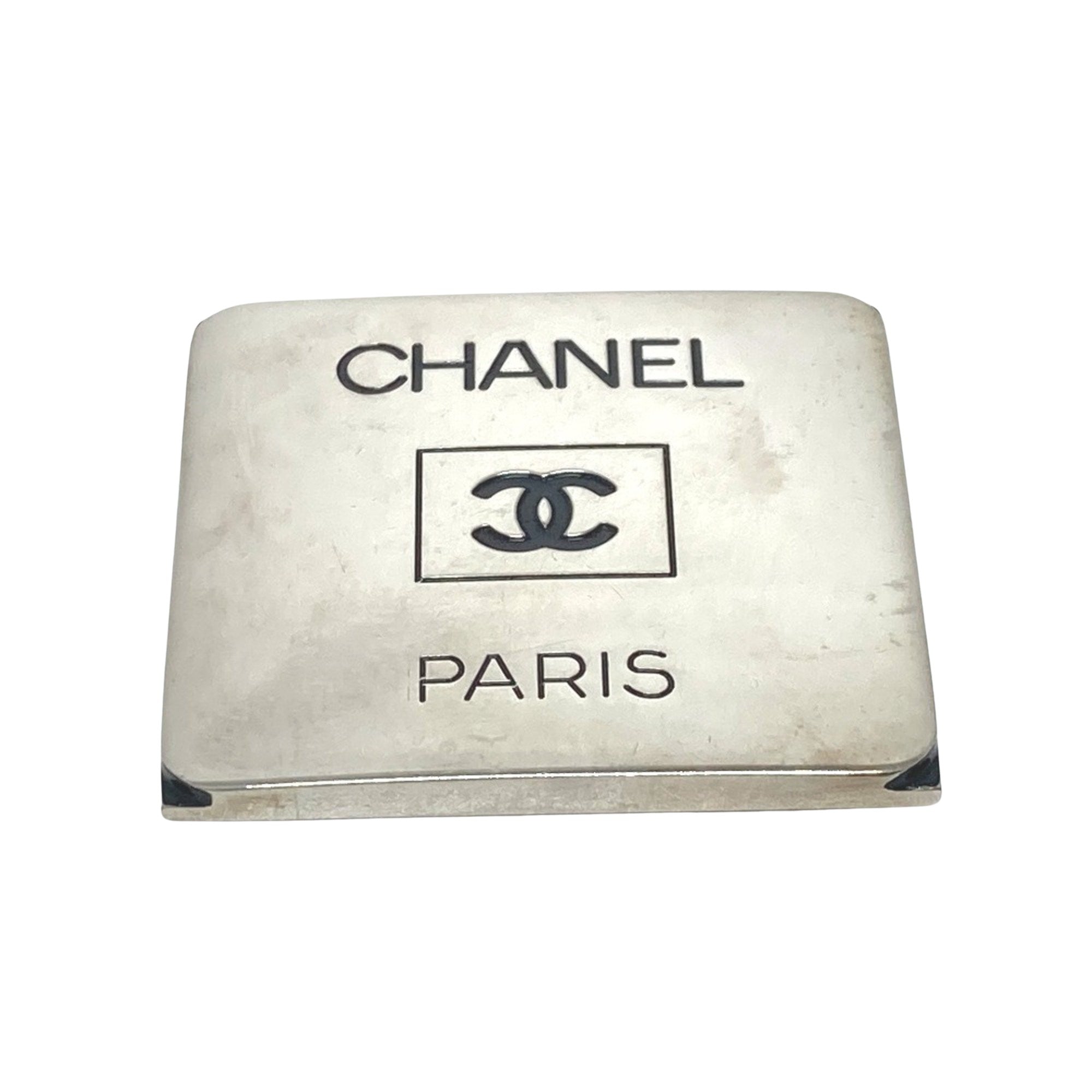 Chanel Coco Mark Silver Metal Brooch 