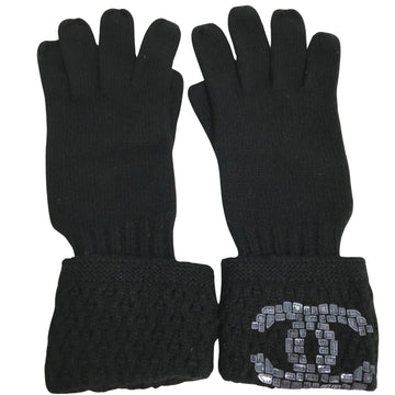 Chanel Black Cashmere Gloves 