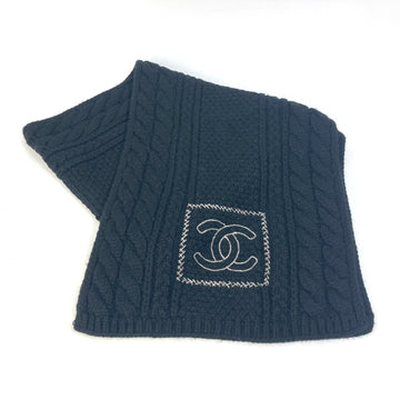 Chanel - Navy Cashmere Scarf 