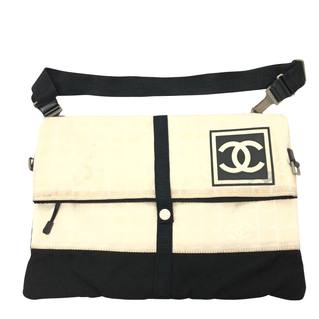 Chanel Sport line Beige Canvas Shoulder Bag