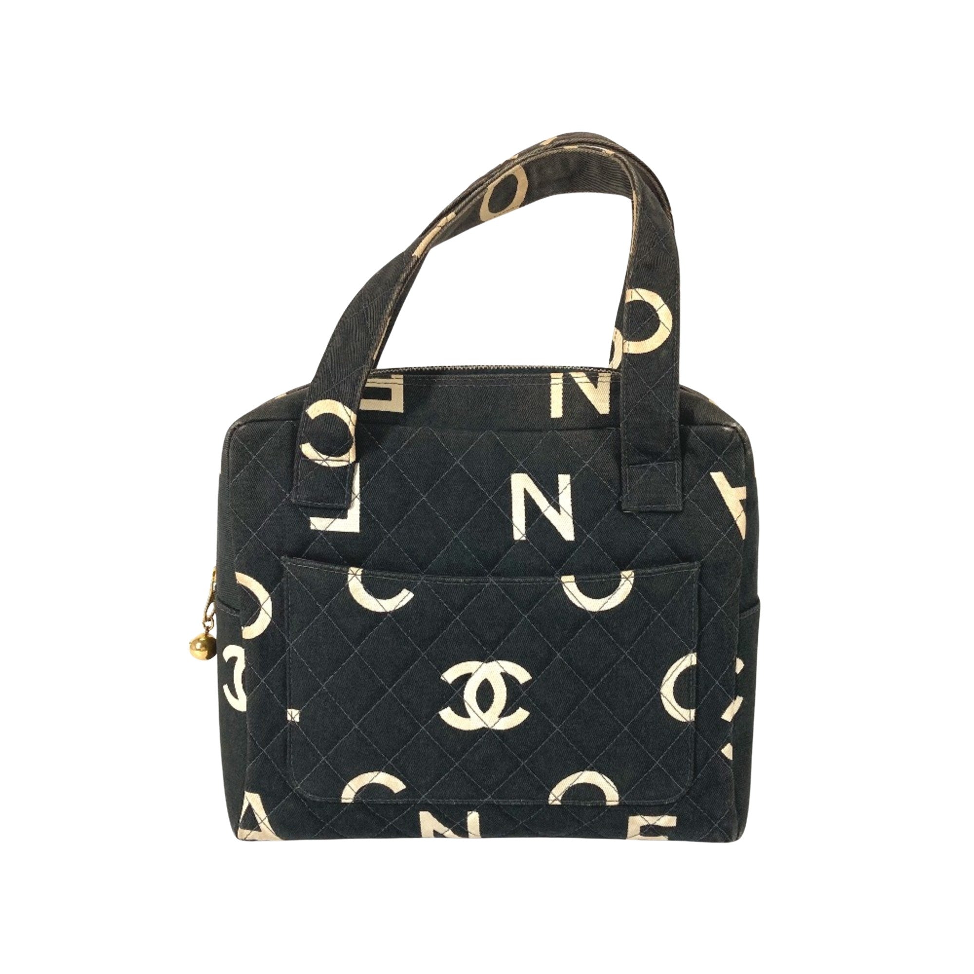 Chanel Icon Black Denim - Jeans Handbag 