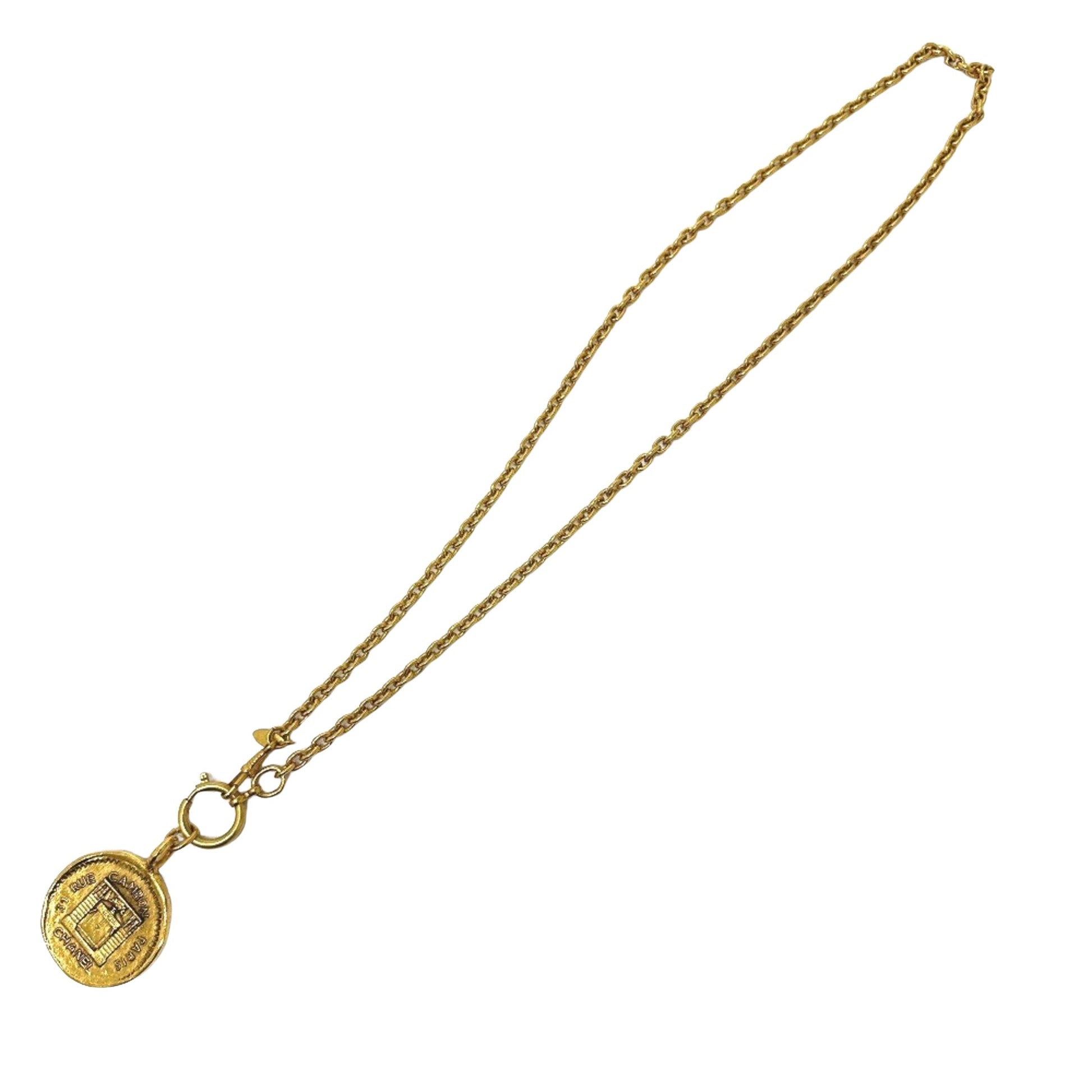 Chanel Cambon Gold Gold Plated Necklace 