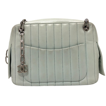 Chanel Mademoiselle Blue Leather Shoulder Bag