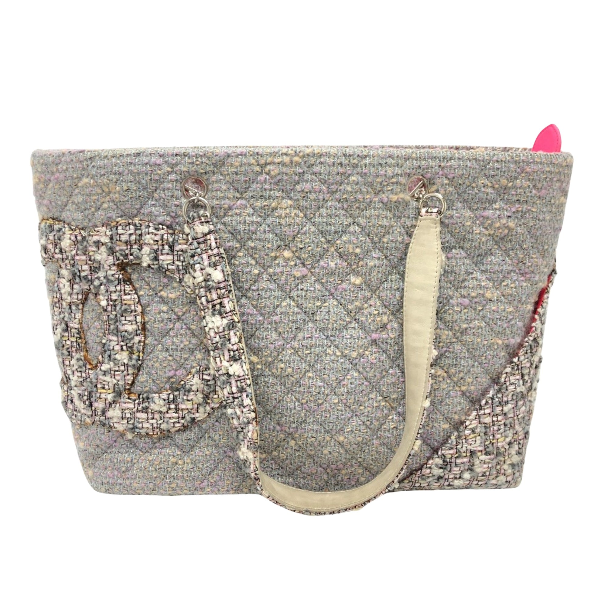 Chanel Cambon Grey Tweed Tote Bag