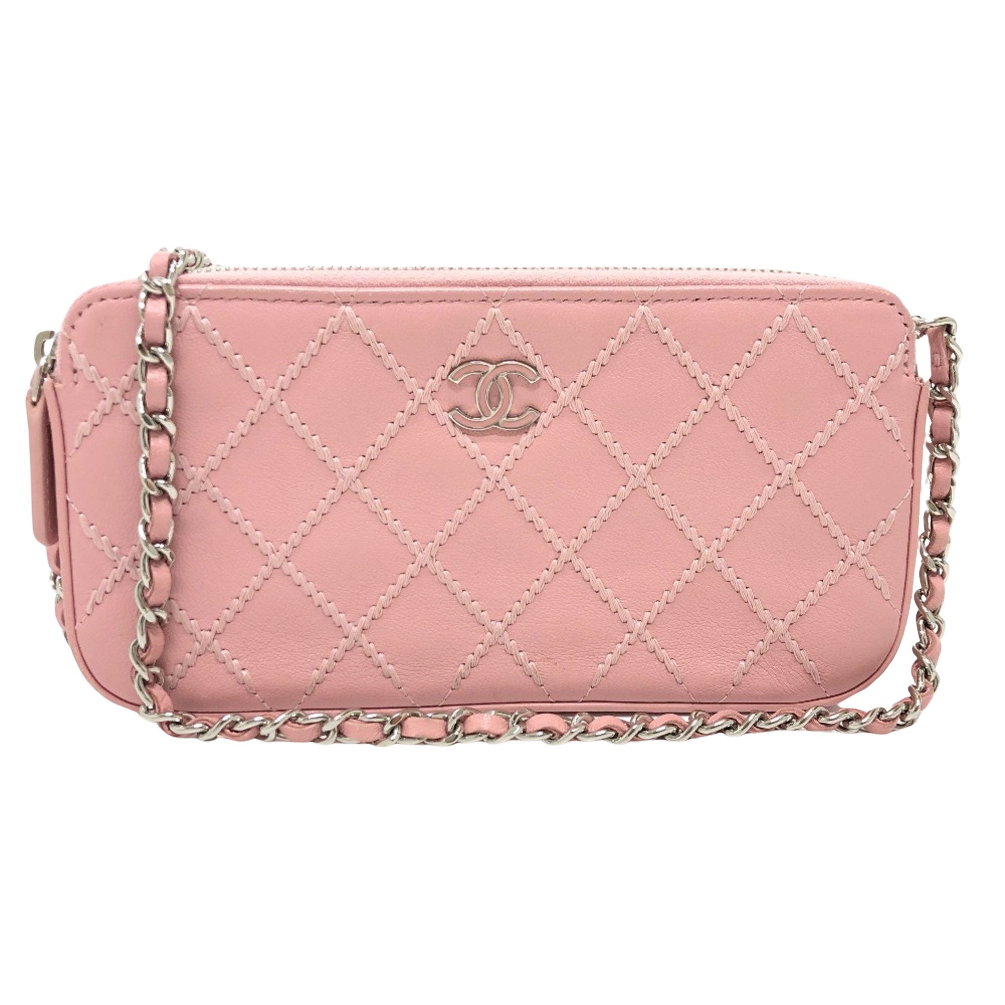 Chanel Coco Mark Pink Leather Shoulder Bag