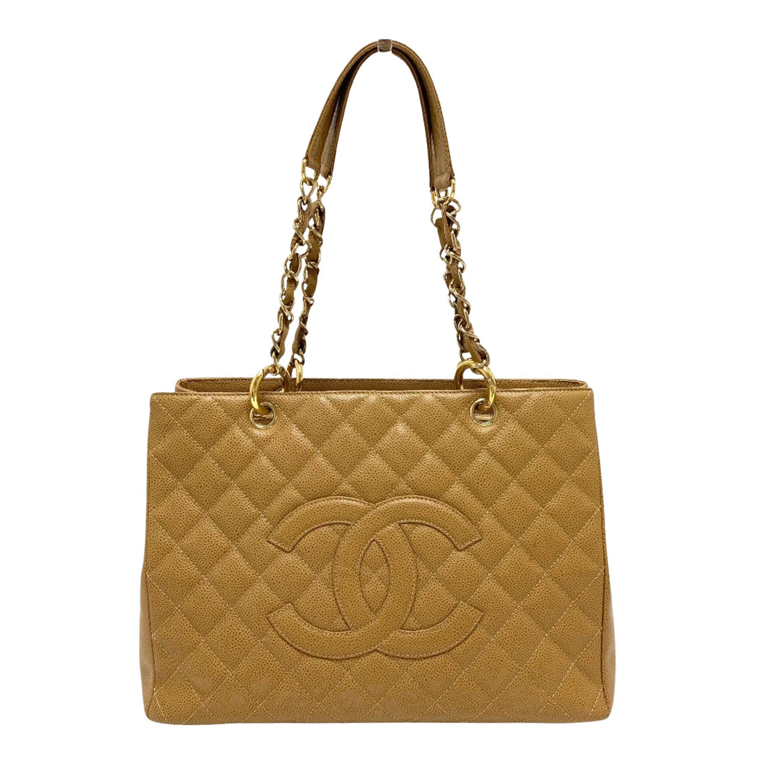 Chanel Shopping Beige Leather Tote Bag