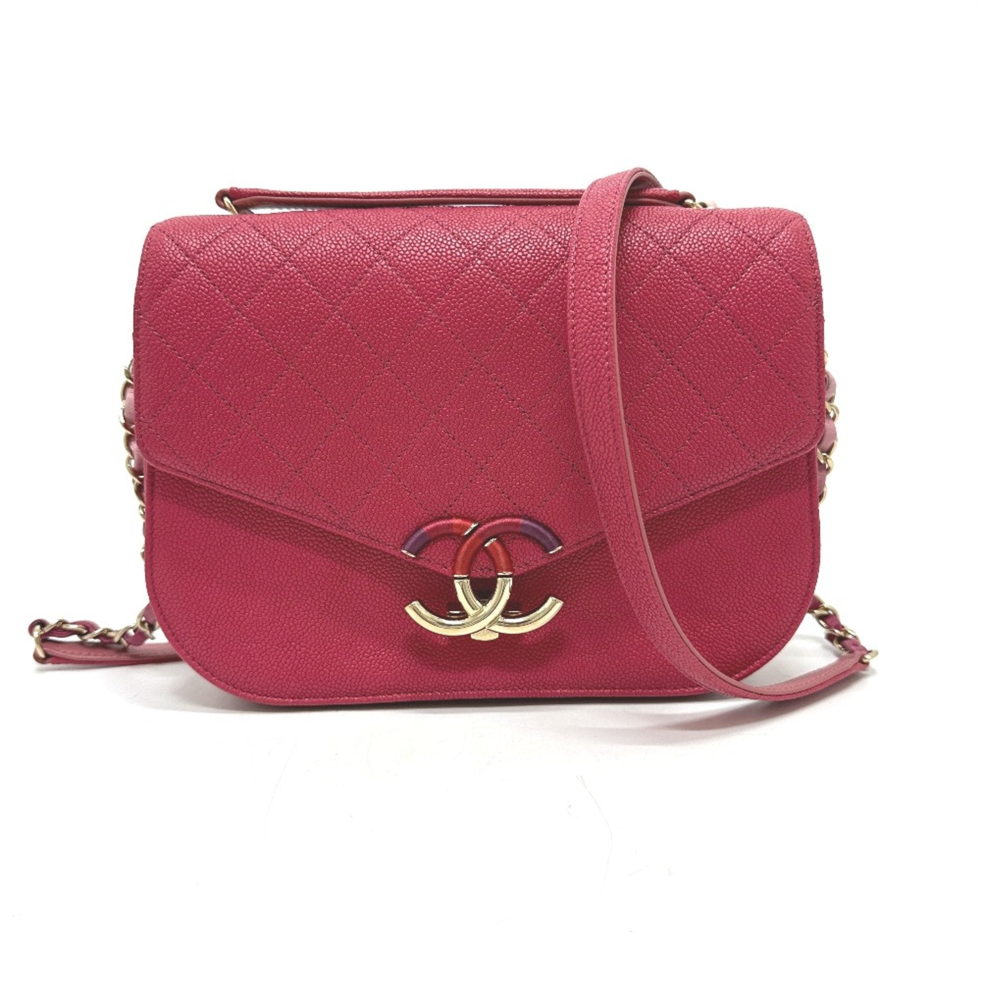 Chanel Coco Cuba Pink Leather Shoulder Bag