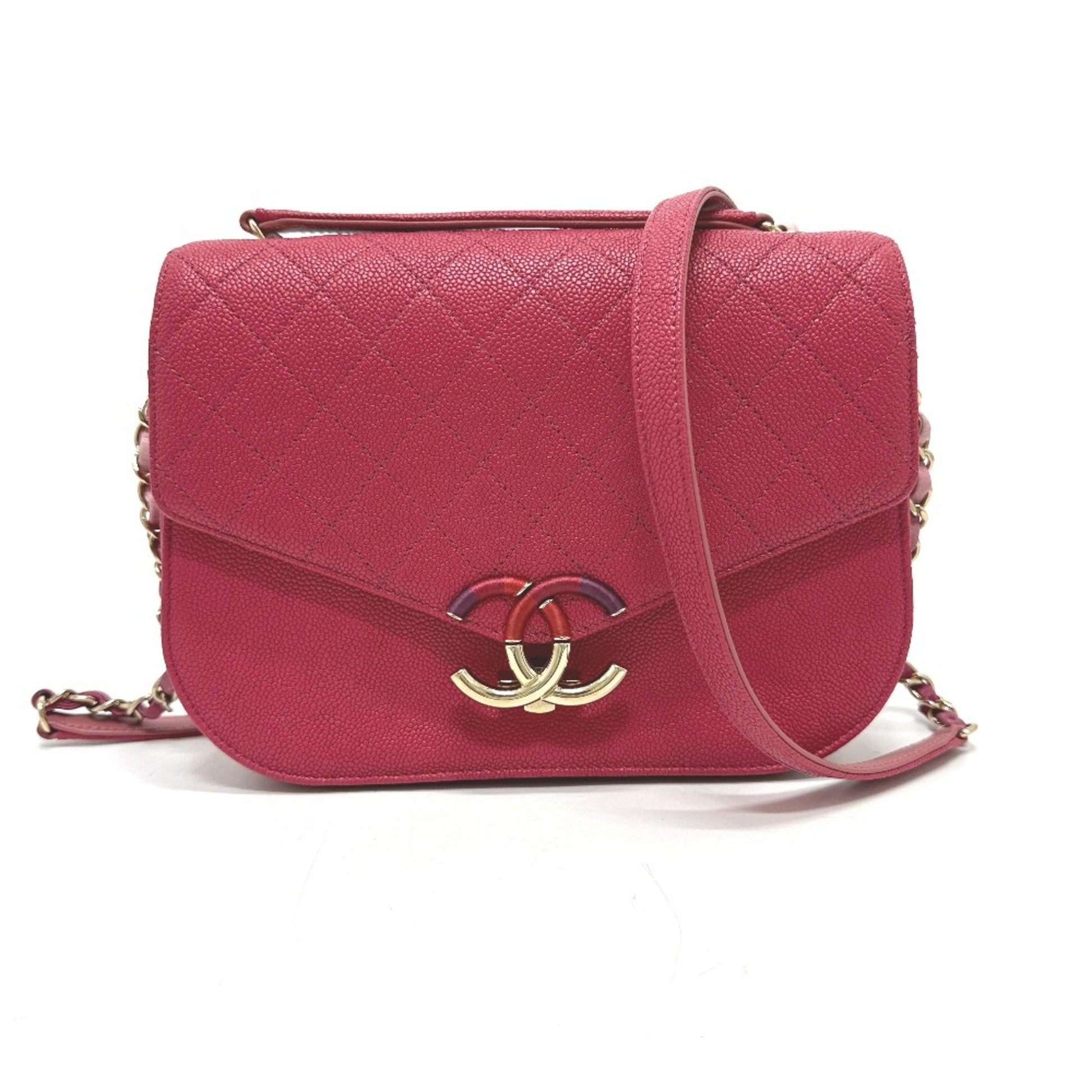 Chanel Coco Cuba Pink Leather Shoulder Bag