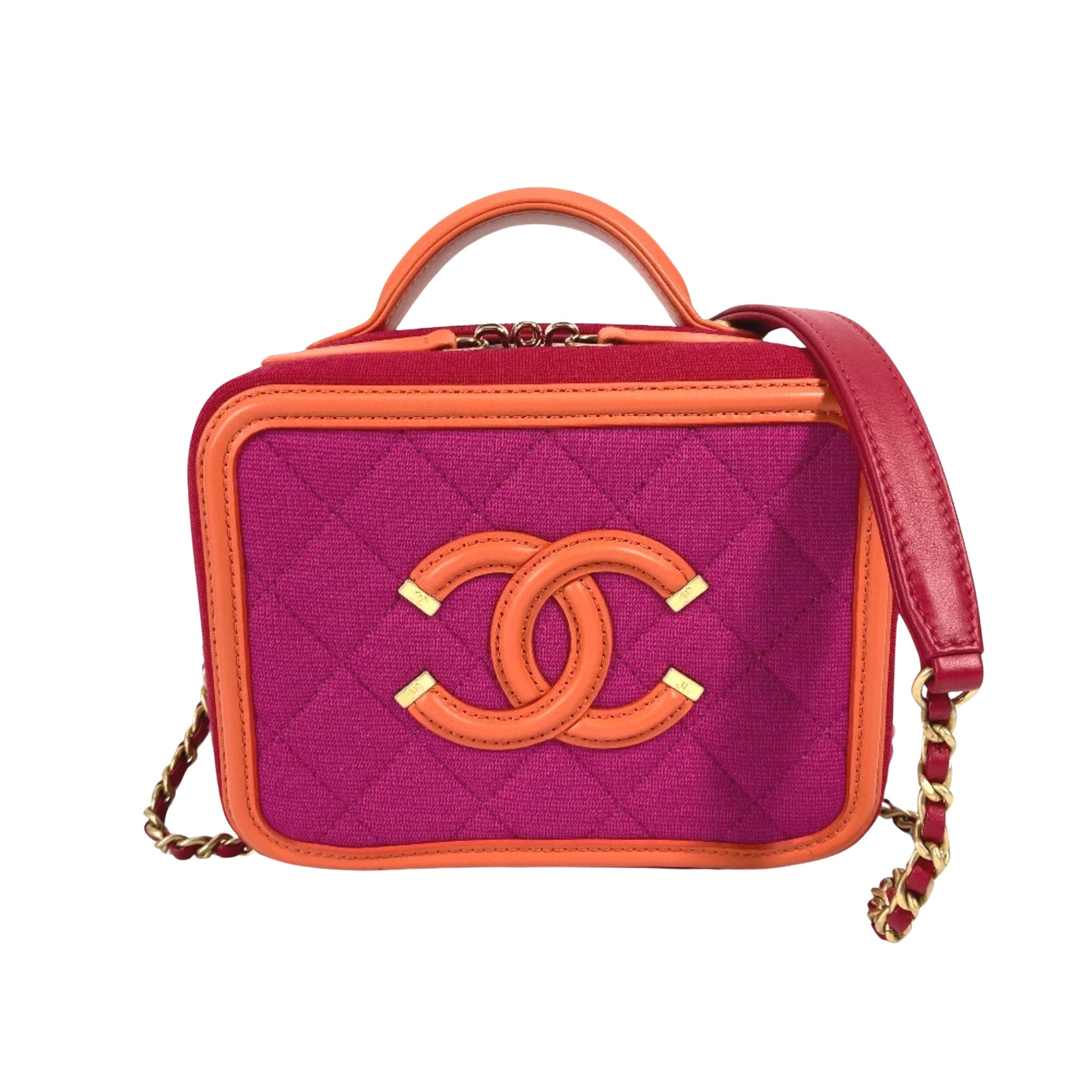 Chanel Vanity Multicolour Canvas Shoulder Bag