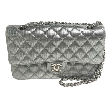 Chanel Timeless Silver Leather Shoulder Bag