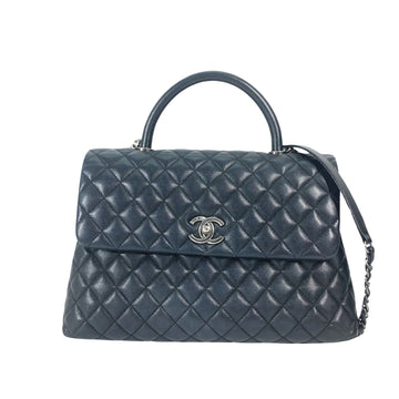 Chanel Sac à Rabat Black Leather Handbag 