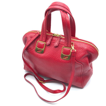 Fendi Chameleon Red Leather Handbag 