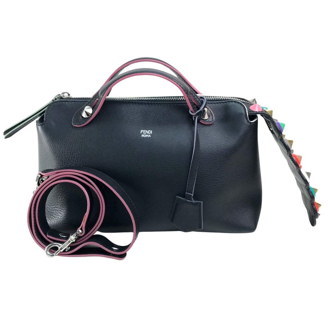 Fendi By the way Medium Black Leather Shoulder Bag