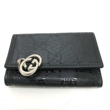 Gucci GG pattern Black Leather Wallet 