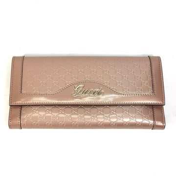 Gucci Guccissima Pink Patent Leather Wallet 