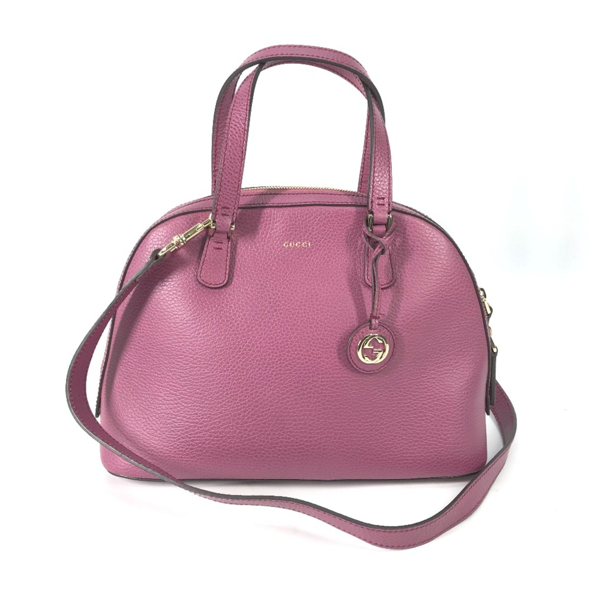 Gucci Dollar Purple Leather Handbag 