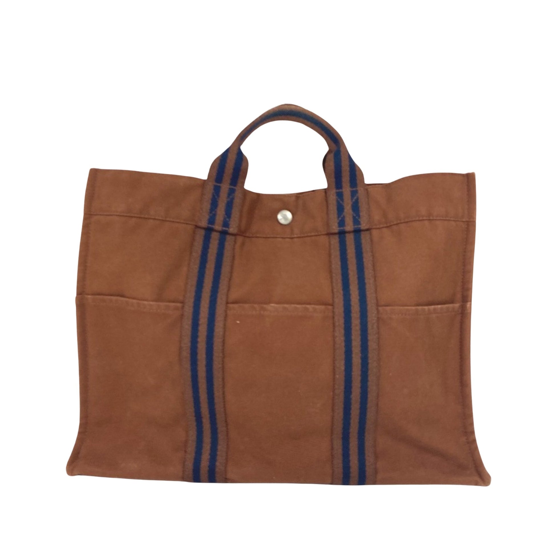 Hermès Fourre tout Brown Canvas Tote Bag