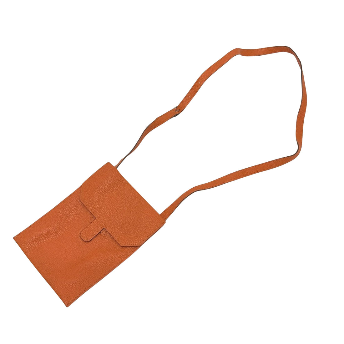 Hermès Amelie Orange Leather Shoulder Bag