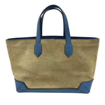 Hermès Maxibox Cabas 36 Blue Leather Tote Bag