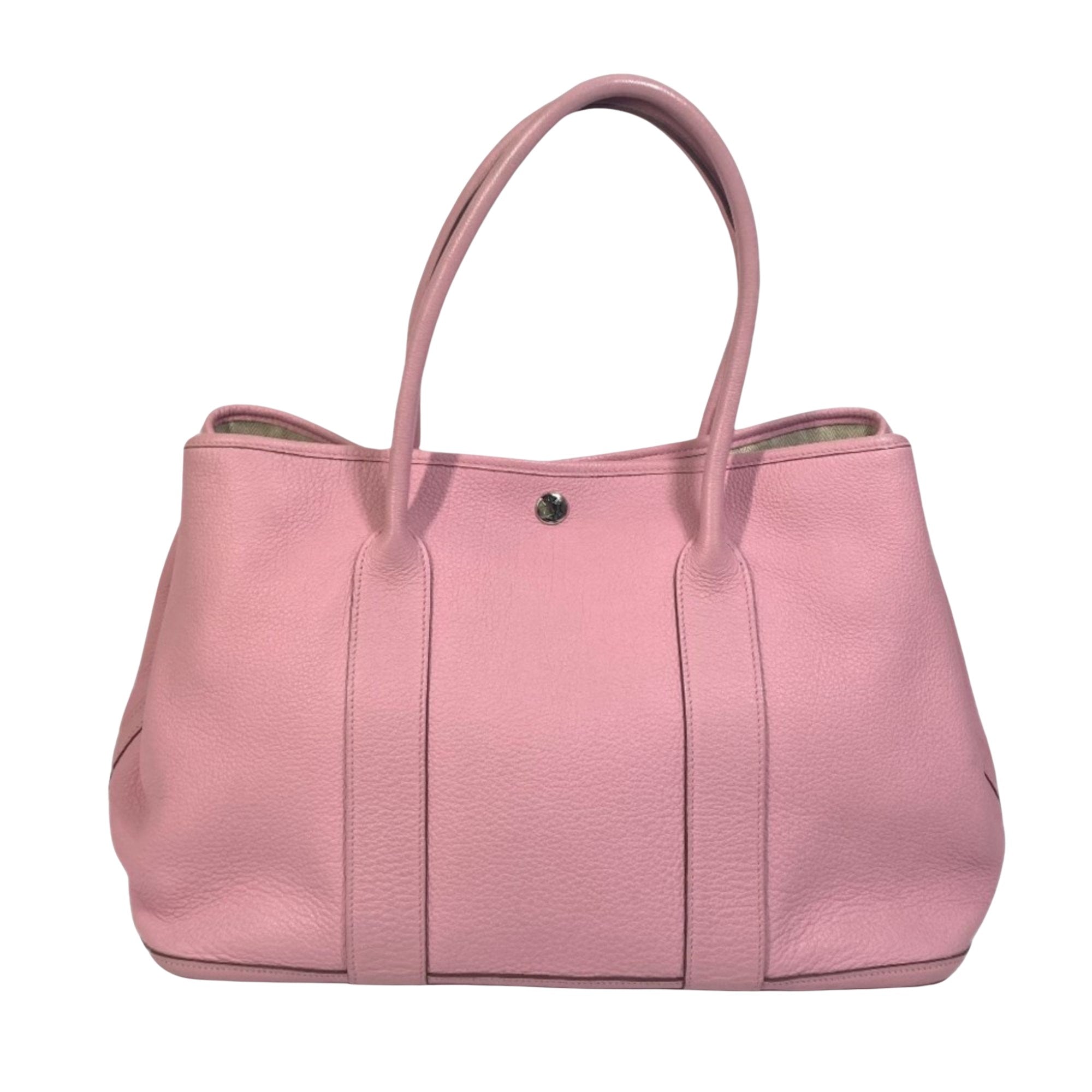 Hermès Garden Party Pink Leather Tote Bag