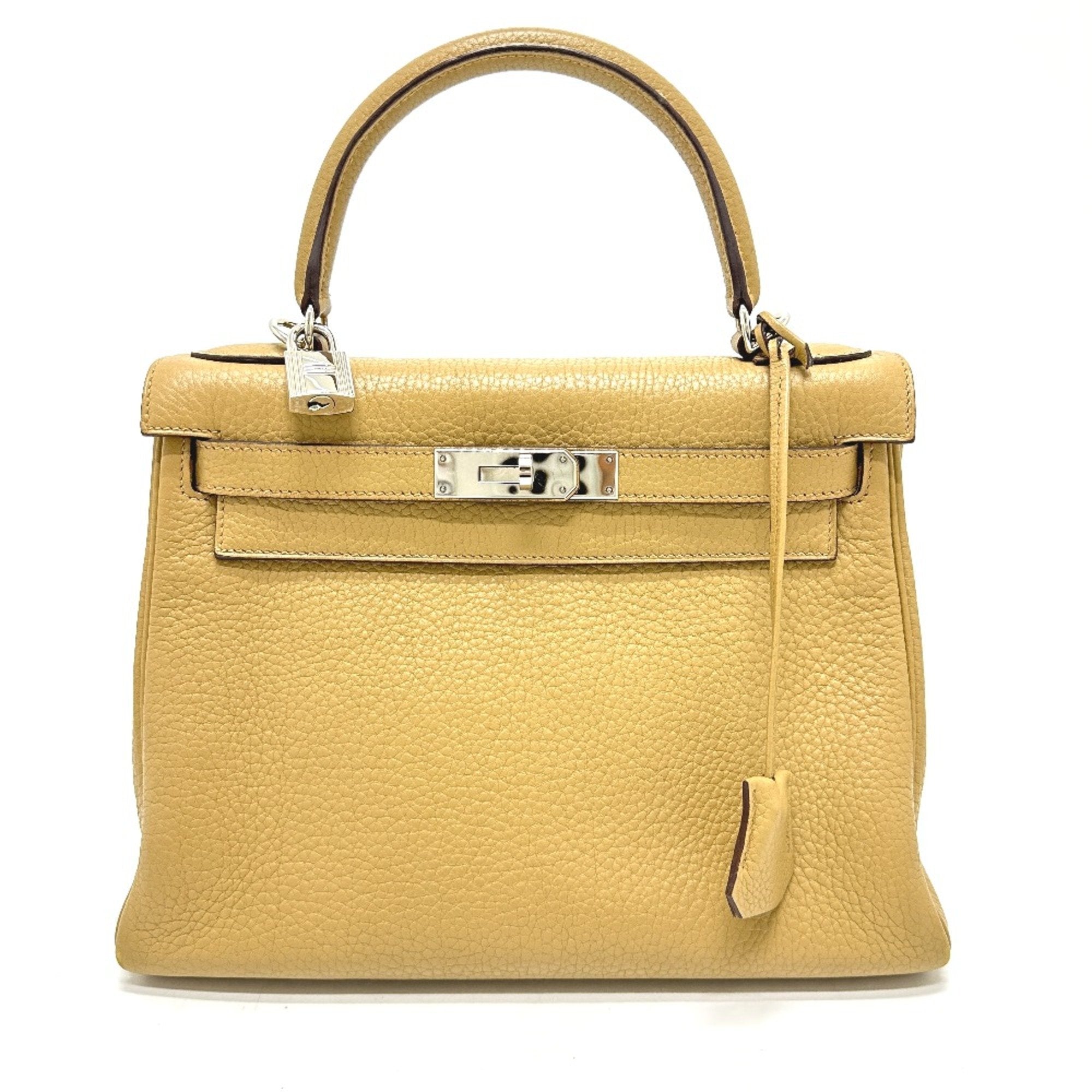 Hermès Kelly 28 Beige Leather Handbag 