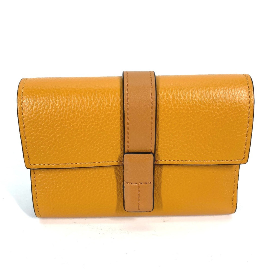 Loewe Trifold Wallet Yellow Leather Wallet 