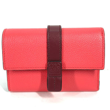 Loewe Trifold Wallet Pink Leather Wallet 