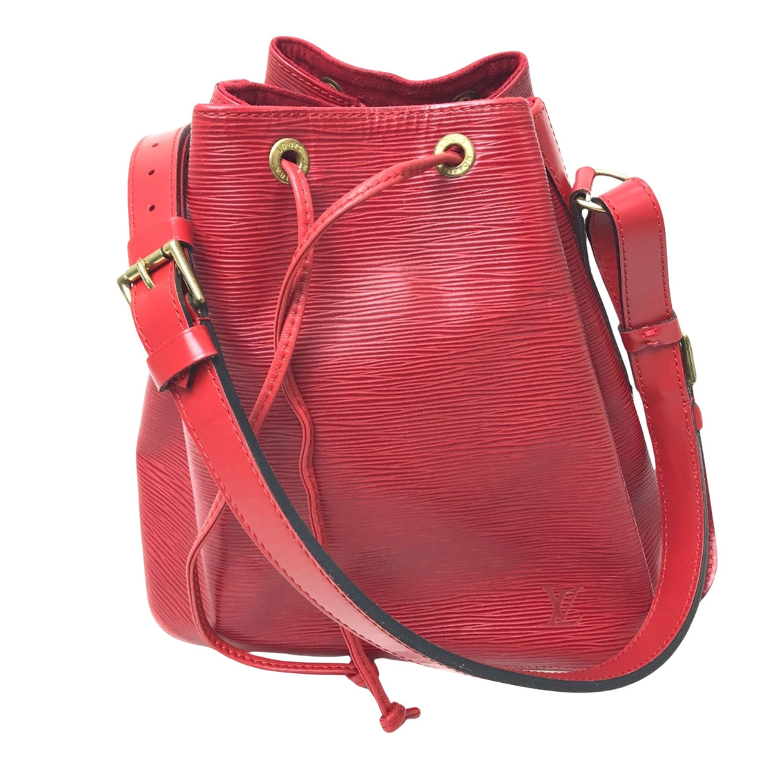 Louis Vuitton Noé PM Red Leather Shoulder Bag