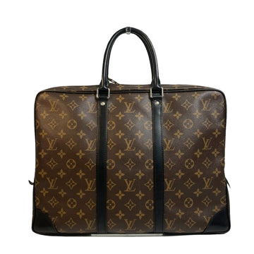 Louis Vuitton Macassar Brown Canvas Briefcase Bag