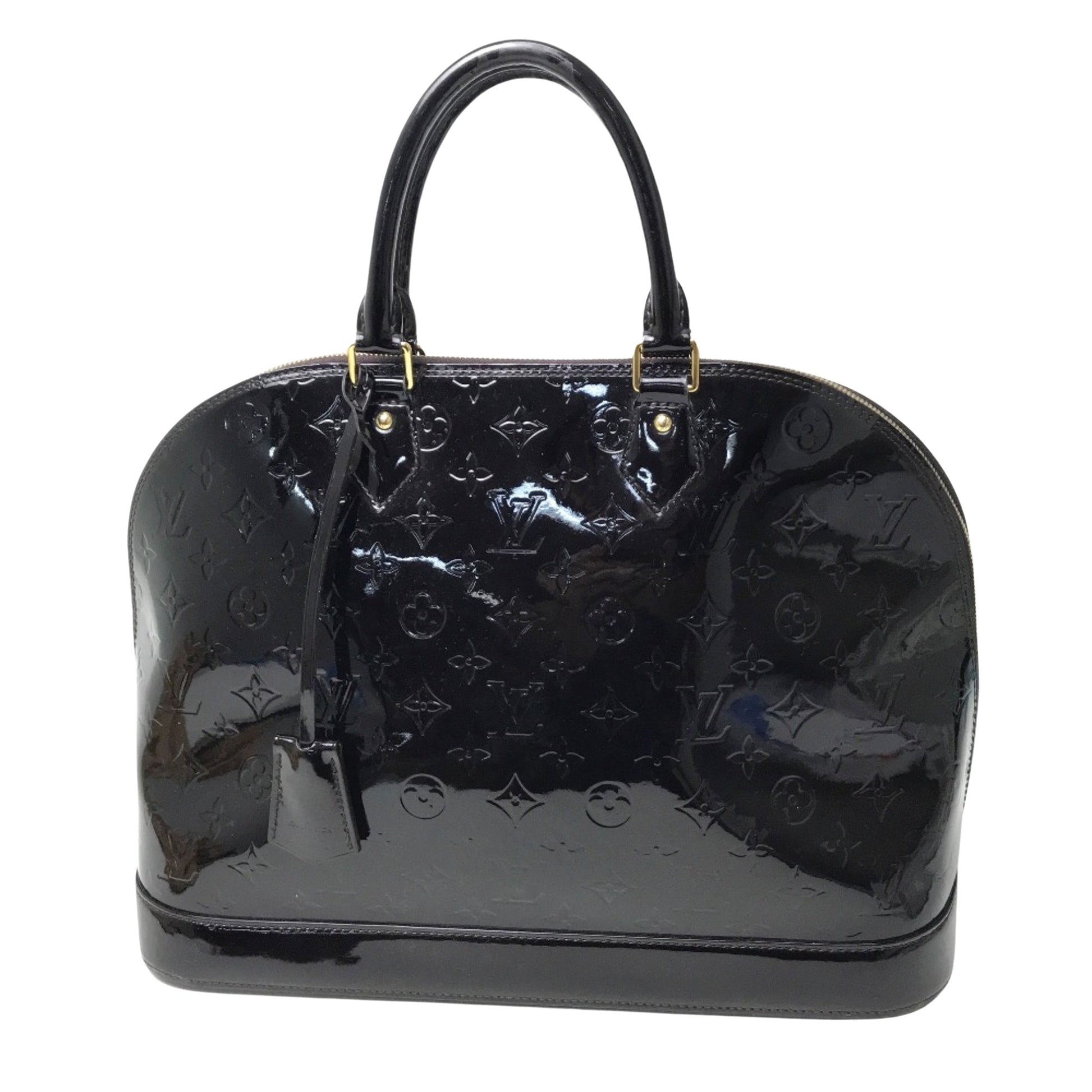 Louis Vuitton Alma Black Patent Leather Handbag 