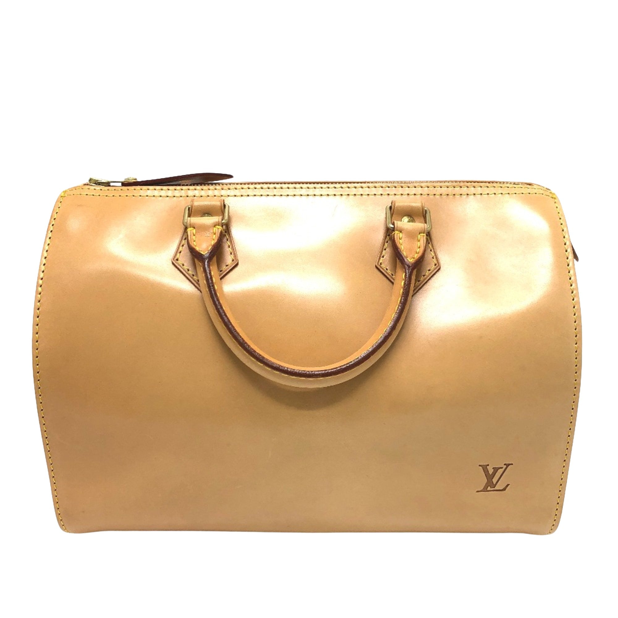 Louis Vuitton Speedy 30 Beige Leather Handbag 