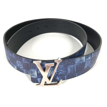 Louis Vuitton LV initiales Blue Leather Belt 