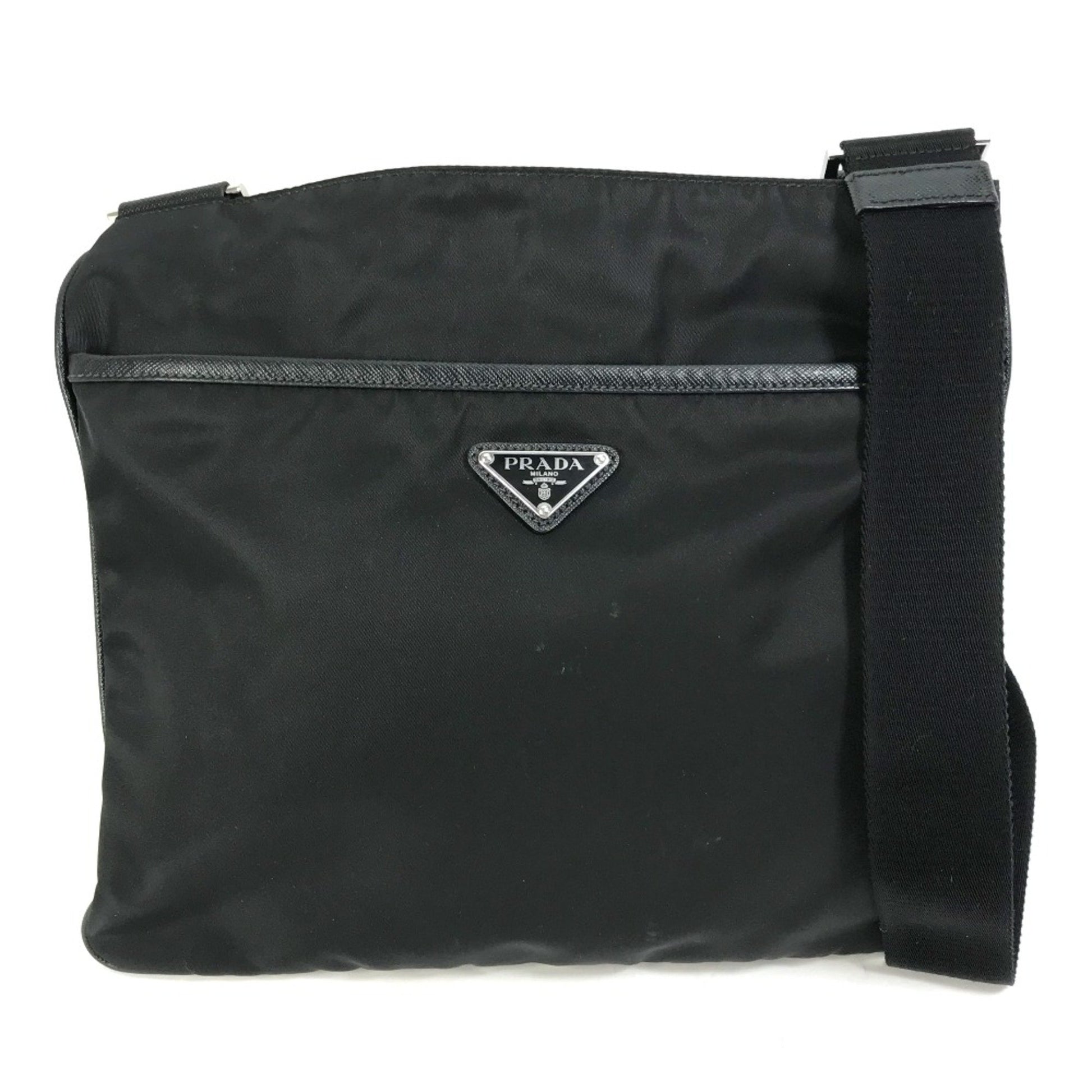 Prada Re-Nylon Black Cloth Shoulder Bag