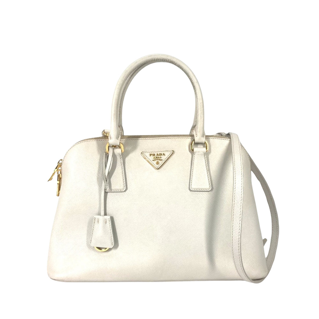 Prada Galleria White Leather Handbag 