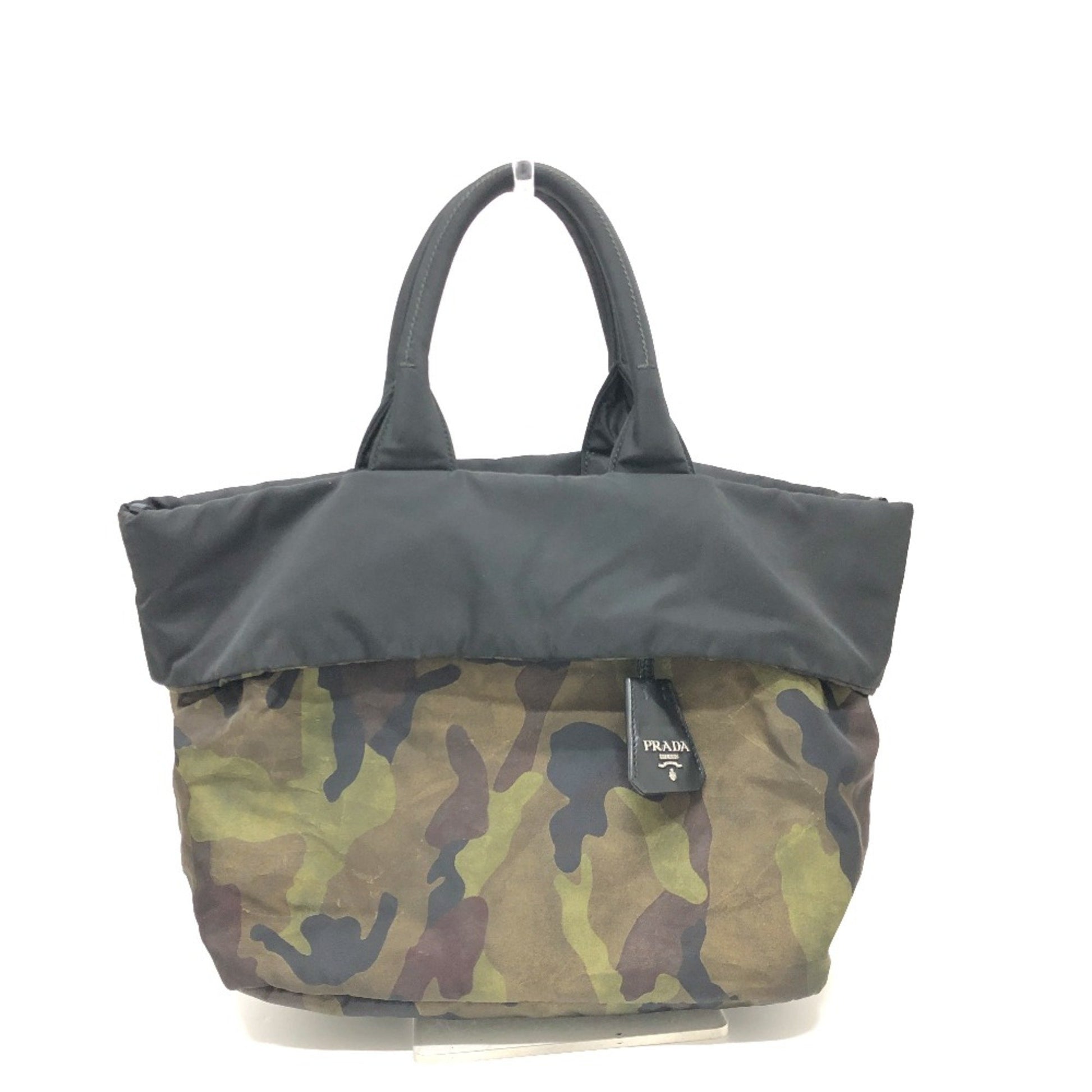 Prada Reversible Green Synthetic Tote Bag