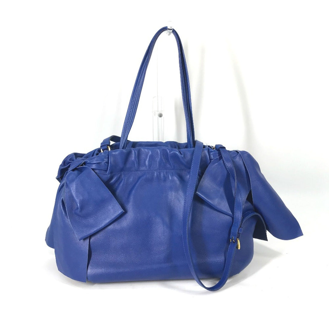 Prada Saffiano Blue Leather Handbag 