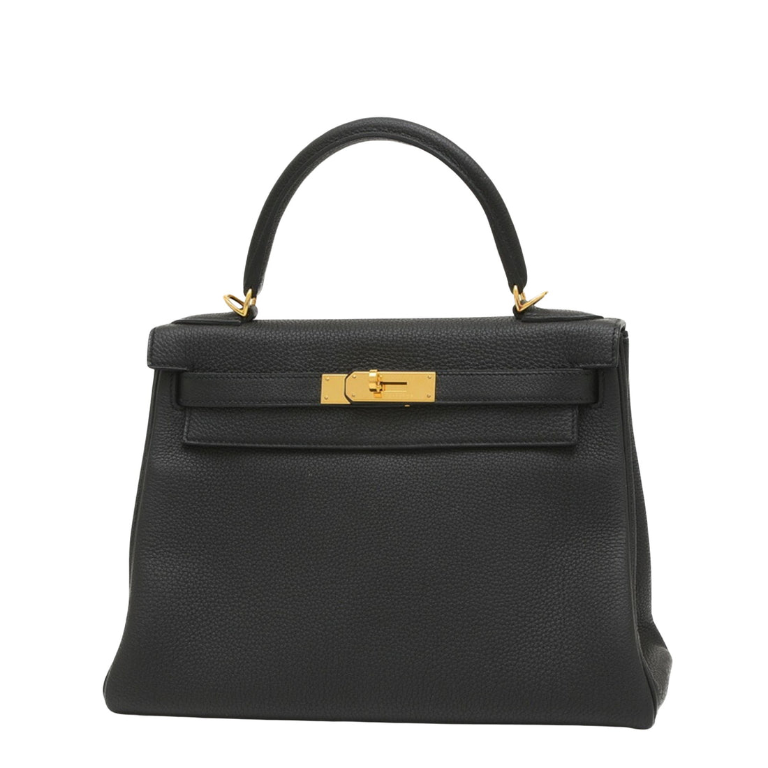 Hermès Kelly 28 Black Leather Handbag 