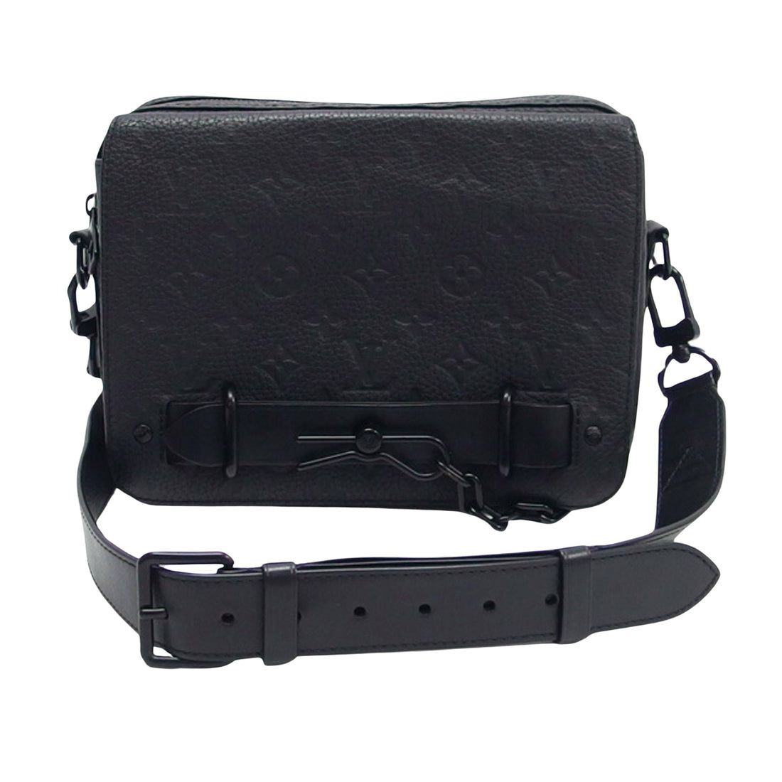 Louis Vuitton Steamer Black Leather Shoulder Bag