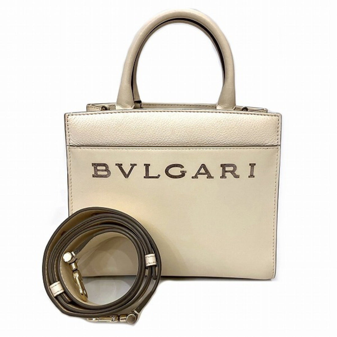 Bulgari White Leather Handbag 