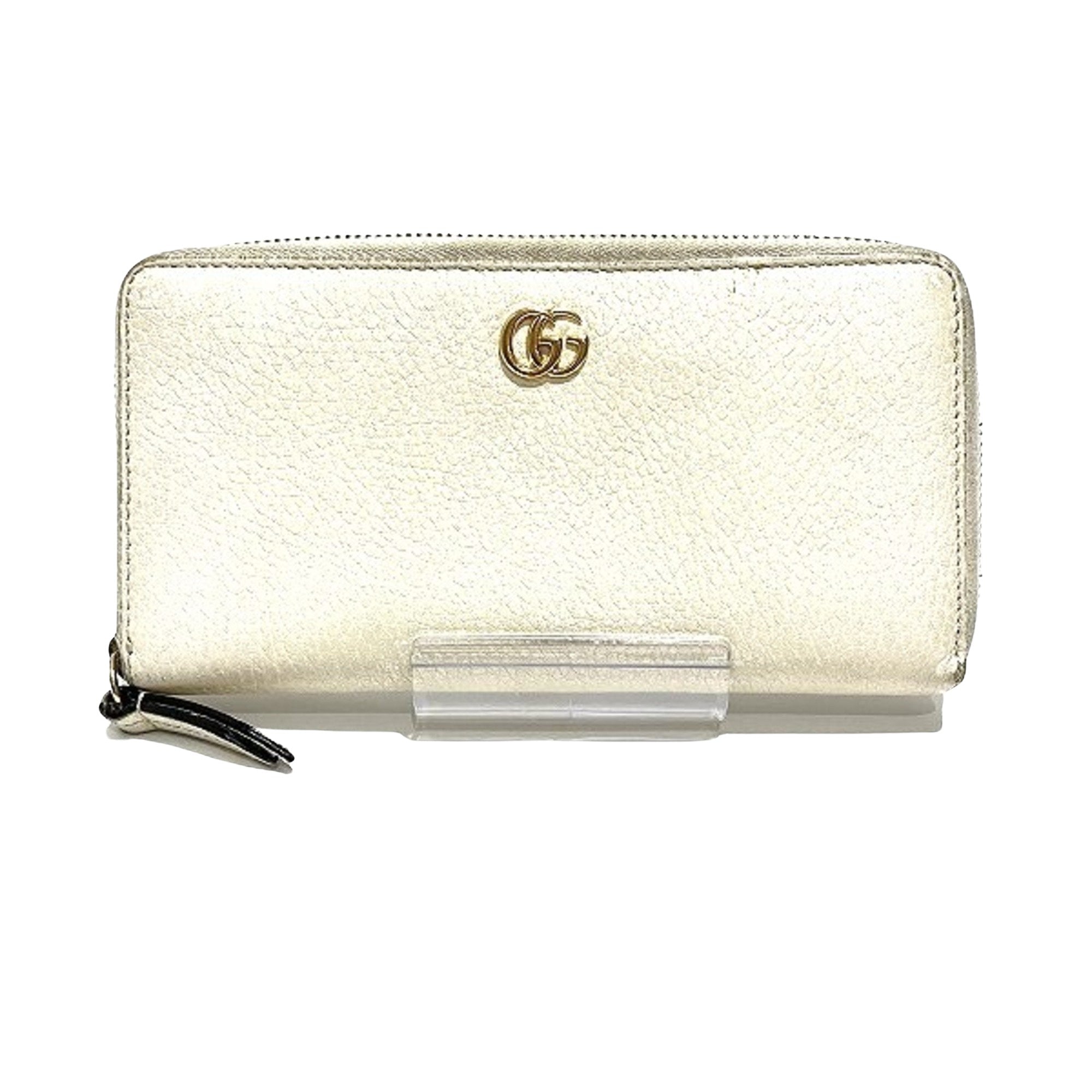 Gucci GG Marmont White Leather Wallet 