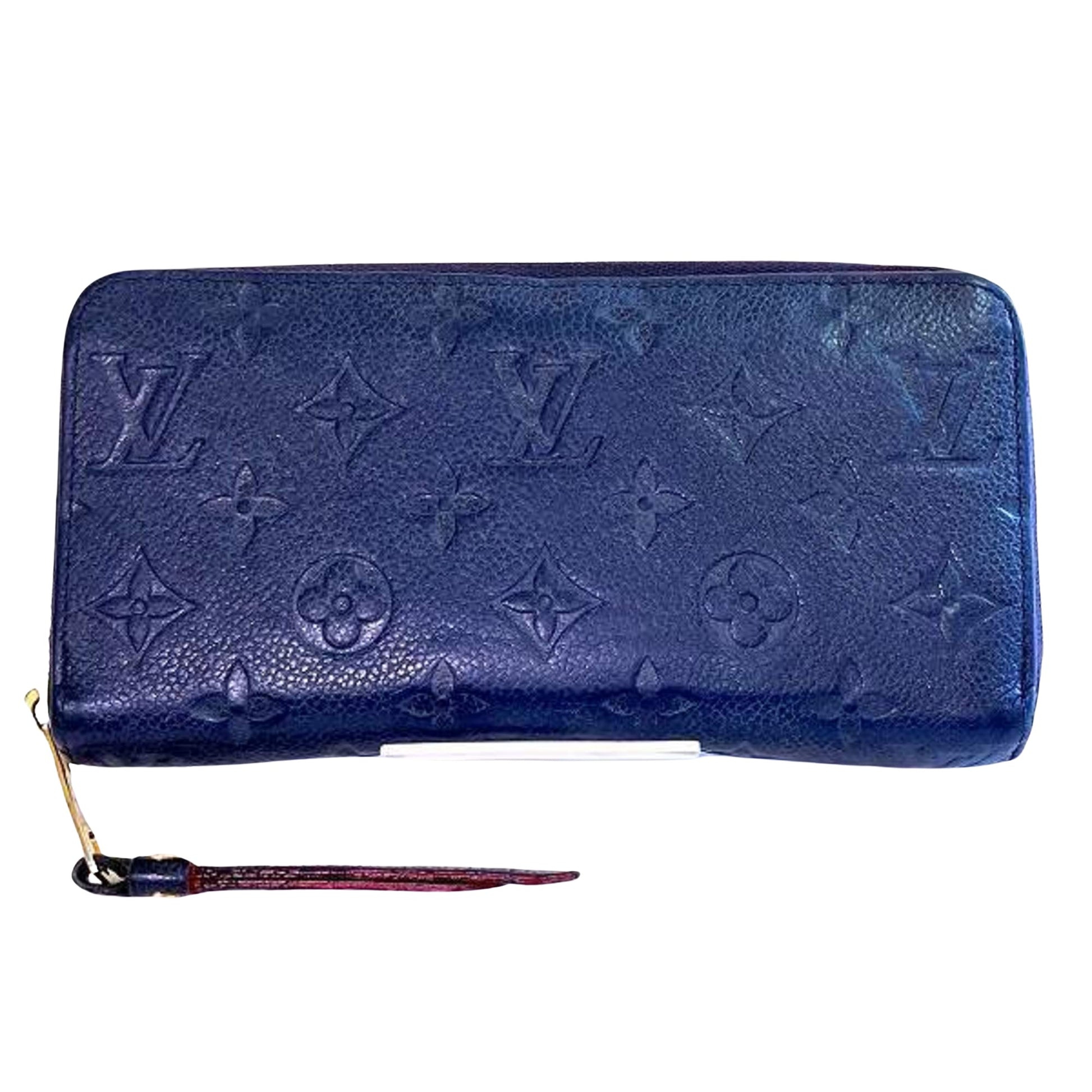 Louis Vuitton Portefeuille zippy Navy Leather Wallet 