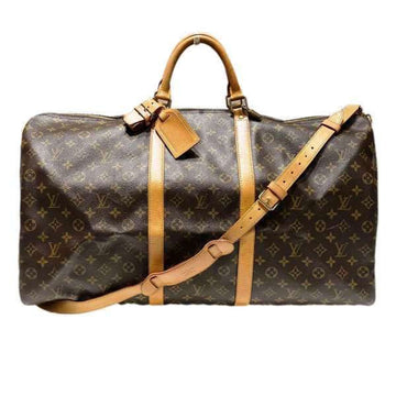 Louis Vuitton Keepall Bandoulière 60 Brown Canvas Travel Bag