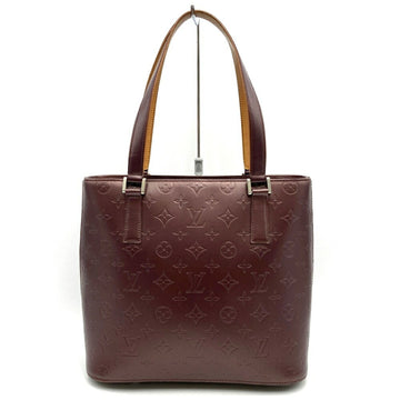 Louis Vuitton Stockton Burgundy Leather Handbag 