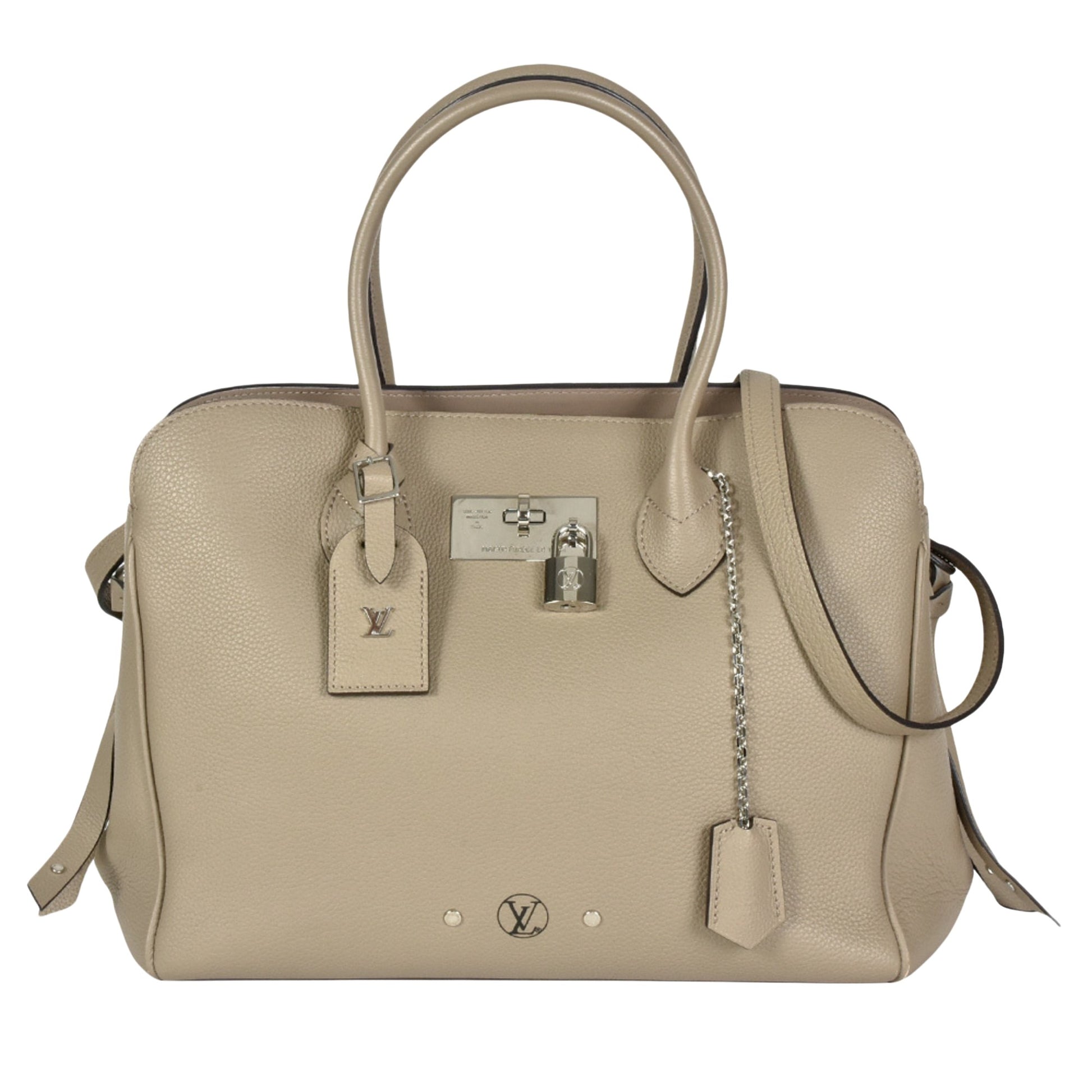 Louis Vuitton Milla Beige Leather Handbag 