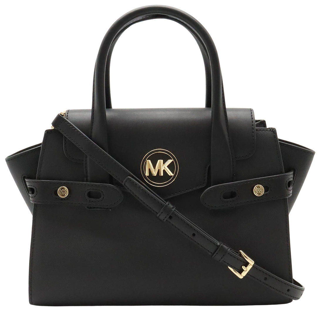 Michael Kors Carmen Black Leather Handbag 