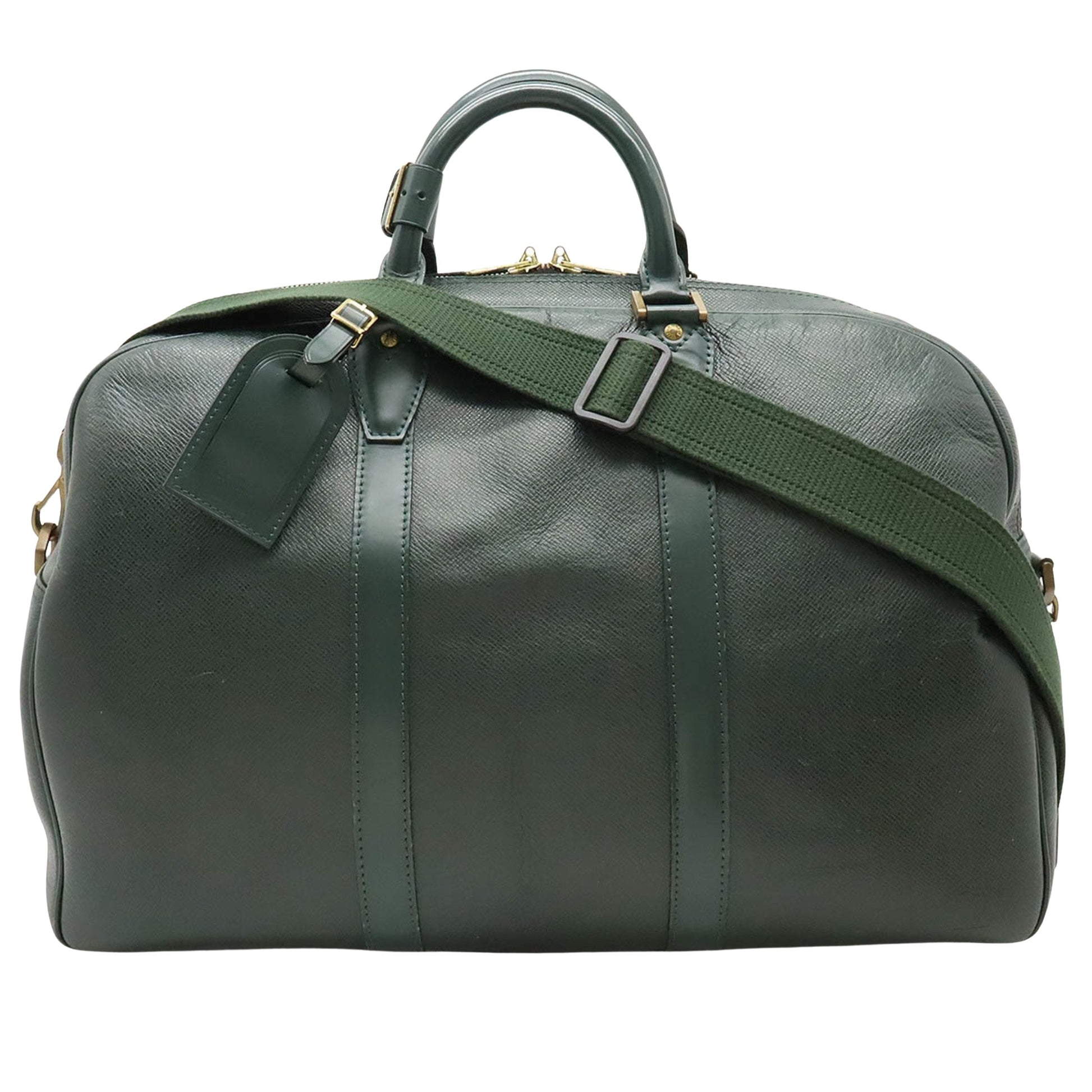 Louis Vuitton Kendall Green Leather Travel Bag