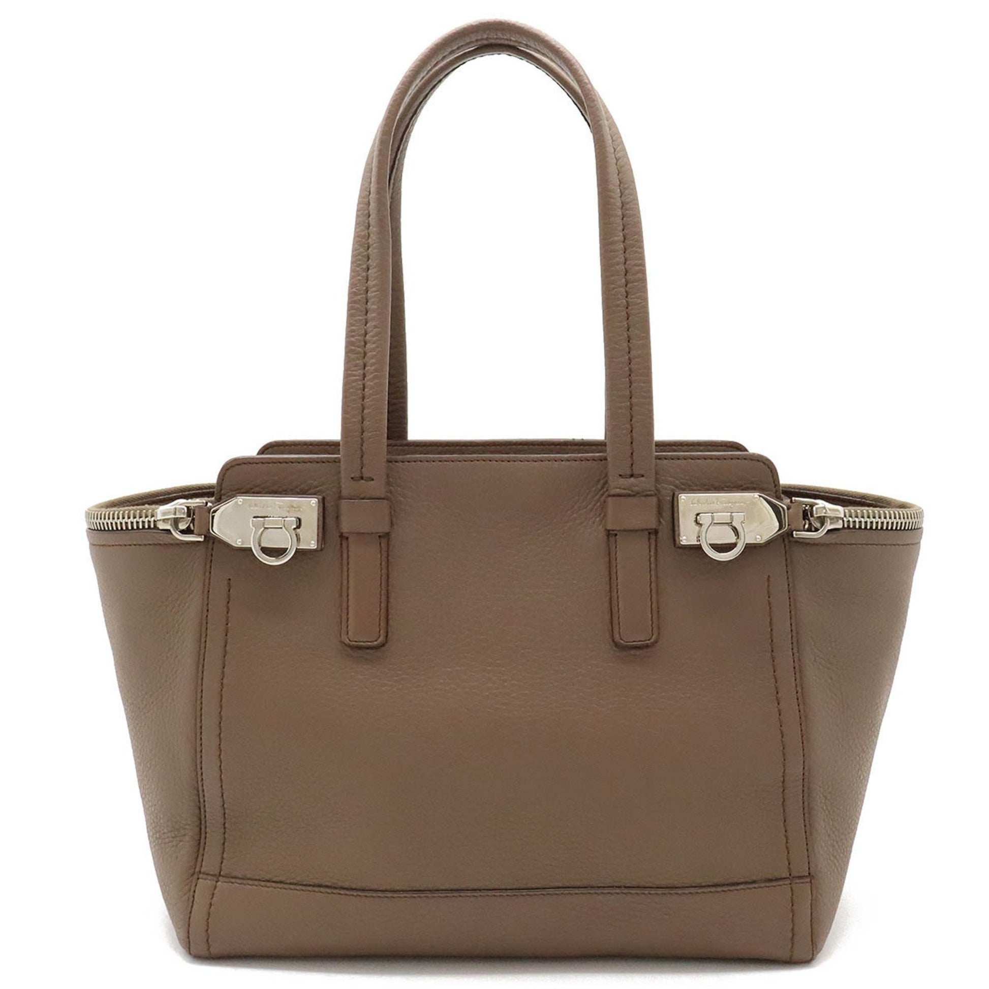 Salvatore Ferragamo Arianna Brown Leather Tote Bag