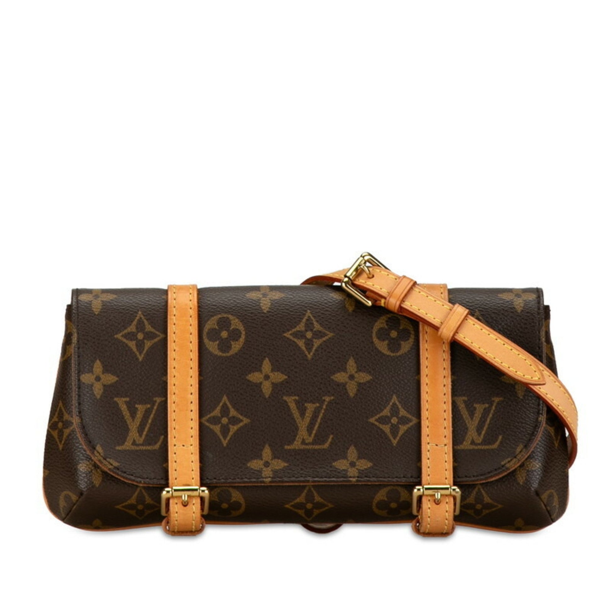 Louis Vuitton Pochette Marelle Brown Canvas Clutch Bag